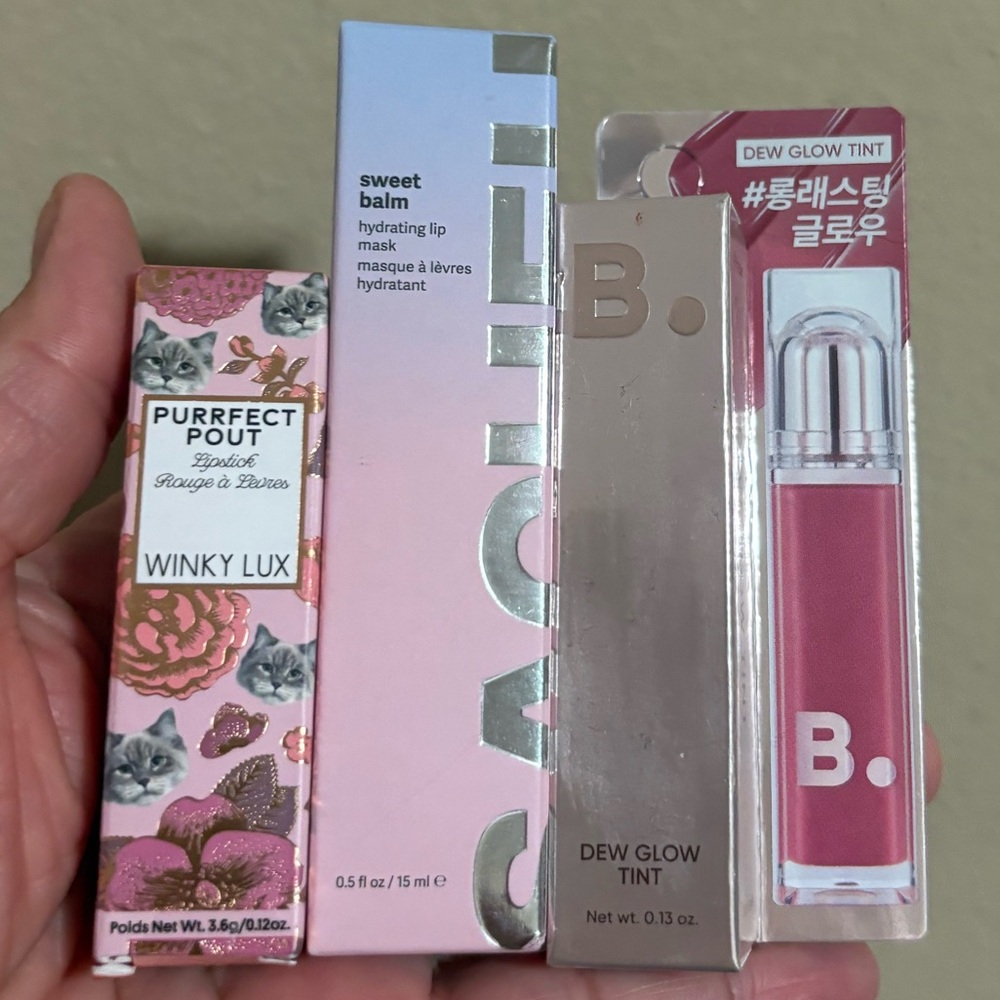 Dew Glow Tint - Pink Hydrating Lip Tint Trio  Brand New Never Opened.